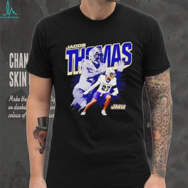 Jacob Thomas JMU Football NCAA graphic shirt