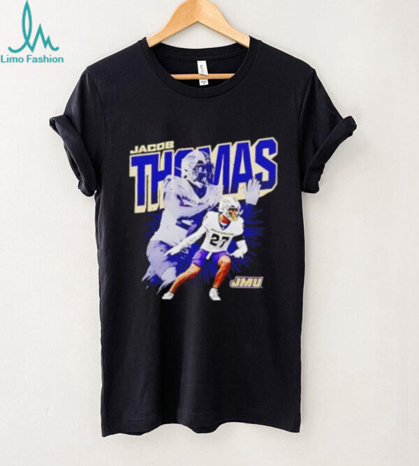 Jacob Thomas JMU Football NCAA graphic shirt