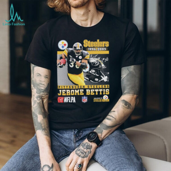Jerome Bettis Pittsburgh Steelers 1996 2005 signature shirt