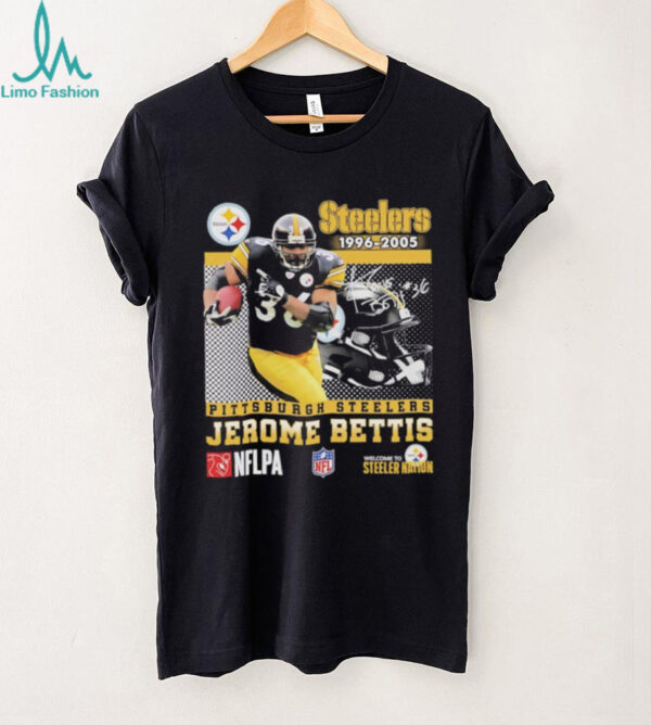 Jerome Bettis Pittsburgh Steelers 1996 2005 signature shirt