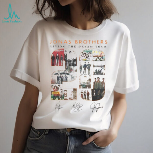 Jonas Brothers Albums 20th Anniversary Of Jonas Living The Dream Tour 2025 Shirt