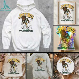 Josh Jacobs Green Bay Packers breakthrough caricature signature shirt