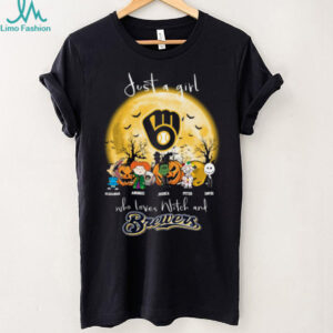 Just a Girl Who Loves Witch and Brewers Halloween T Shirt