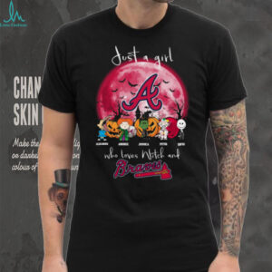 Just a Girl Who Loves Witches & Braves T Shirt