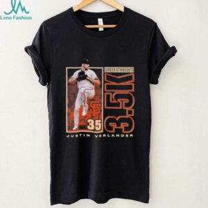Justin Verlander San Francisco Giants 3,500 Career Strikeouts Shirt