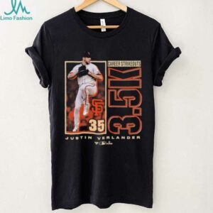 Justin Verlander San Francisco Giants 3500 Career Strikeouts shirt