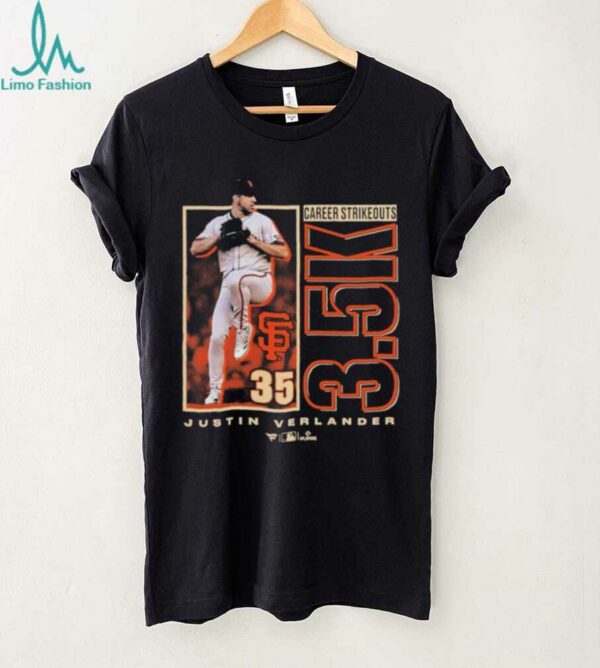 Justin Verlander San Francisco Giants 3500 Career Strikeouts shirt