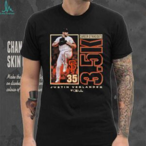 Justin Verlander San Francisco Giants 3500 Career Strikeouts shirt