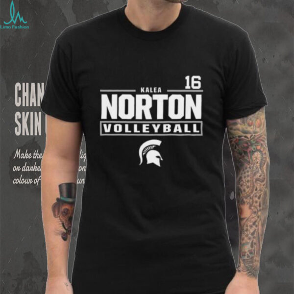 Kalea Norton Michigan State Spartans Black NIL Stacked BoxShirt