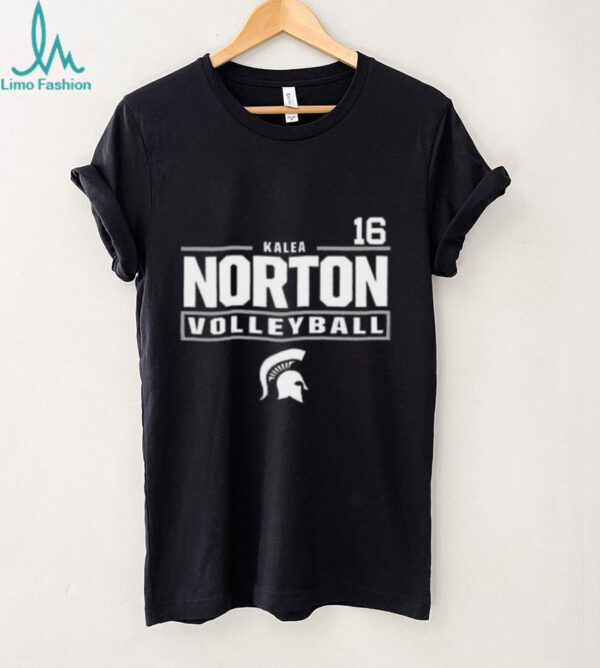 Kalea Norton Michigan State Spartans Black NIL Stacked BoxShirt