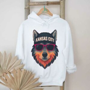 Kansas City Shirt, Wolf Shirt with Cool Beanie & Shades shirt