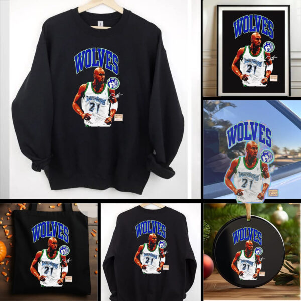 Kevin Garnett hardwood classics Minnesota Timberwolves shirt