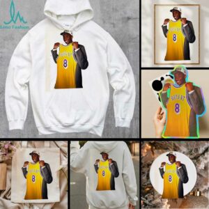 Kobe Bryant Wearing Bryant 8 LA Lakers shirt