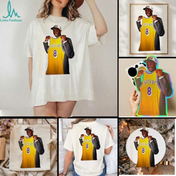 Kobe Bryant Wearing Bryant 8 LA Lakers shirt