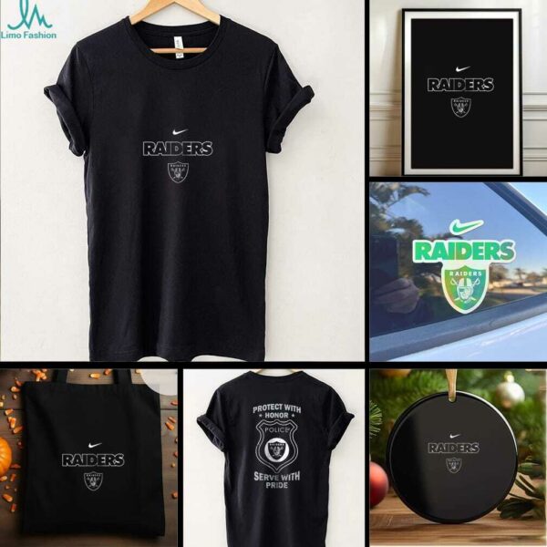 Las Vegas Raiders protect with honor police serve with pride shirt