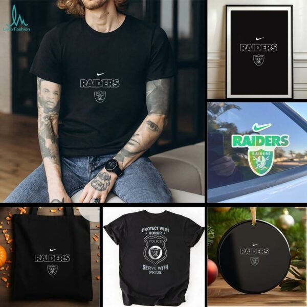 Las Vegas Raiders protect with honor police serve with pride shirt