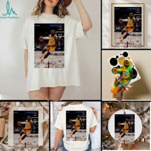 LeBron Los Angeles Lakers basketball number 23 superstar pose shirt
