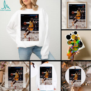 LeBron Los Angeles Lakers basketball number 23 superstar pose shirt
