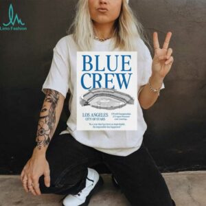 Los Angeles Dodgers Blue Crew Unisex Heavyweight T Shirt