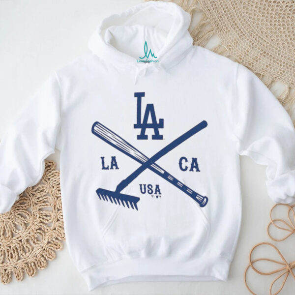 Los Angeles Dodgers Fanatics Cream Nostalgia Stadium Slub T Shirt