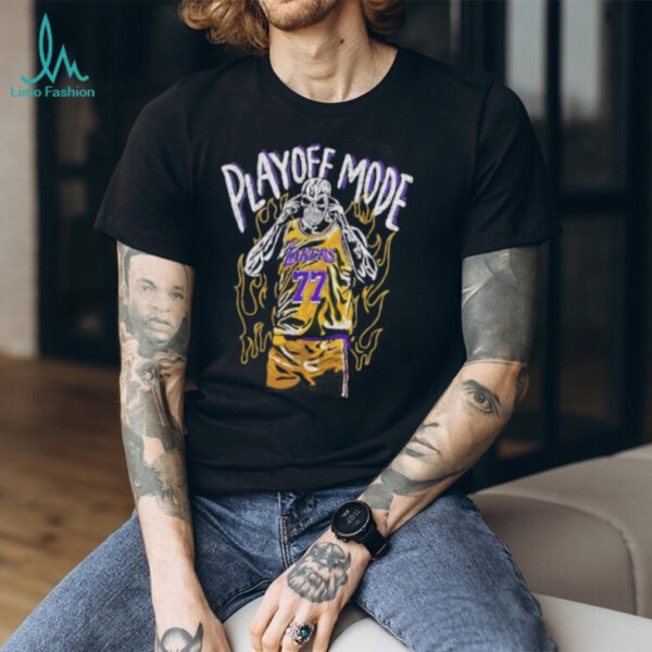 Los Angeles Lakers Luka Doncic Playoff Mode skeleton flame shirt