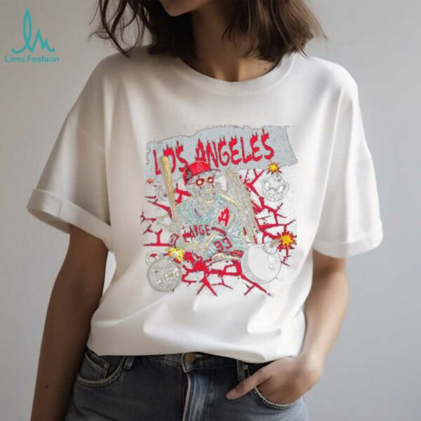 Los Angeles skeleton T shirt