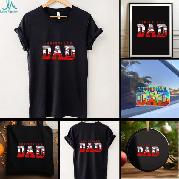 Louisville Cardinals Dad city skyline shirt