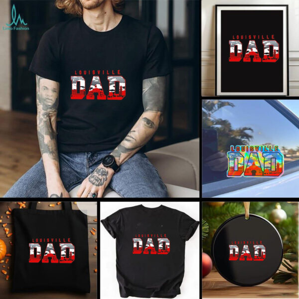 Louisville Cardinals Dad city skyline shirt