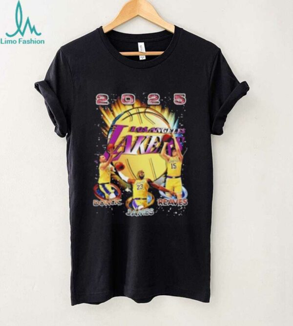Luka Doncic LeBron James and Austin Reaves 2025 Los Angeles Lakers vintage shirt