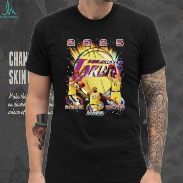 Luka Doncic LeBron James and Austin Reaves 2025 Los Angeles Lakers vintage shirt