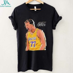 Luka Doncic Wearing New Lakers Luka Shirt