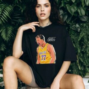 Luka Doncic Wearing New Lakers Luka Shirt