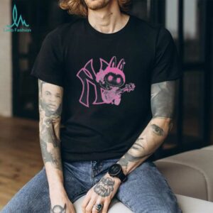 MLB Labubu Pink Guitar NY T Shirt