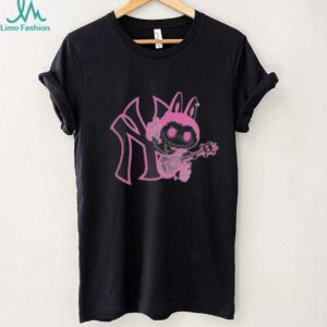 MLB Labubu Pink Guitar NY T Shirt