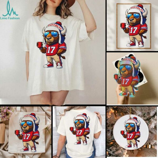 Mafia Bison winter hat Josh Allen Buffalo Bills NFL Football mascot shirt