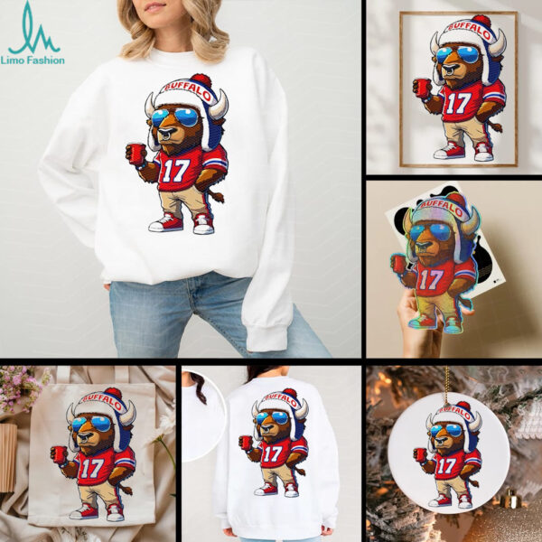 Mafia Bison winter hat Josh Allen Buffalo Bills NFL Football mascot shirt
