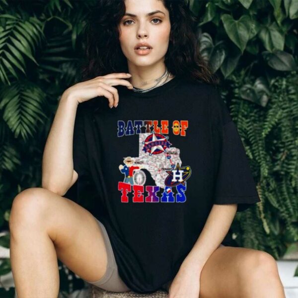 Map Houston Astros Vs Texas Rangers Battle Of Texas Shirt