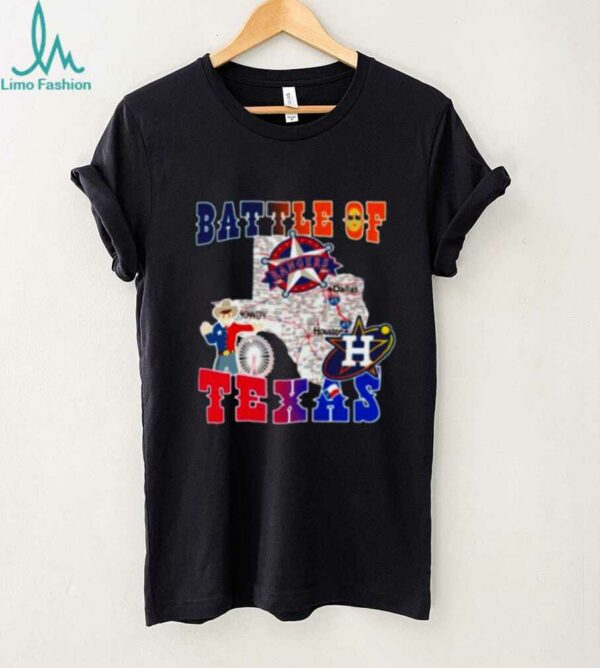 Map Houston Astros Vs Texas Rangers Battle Of Texas Shirt