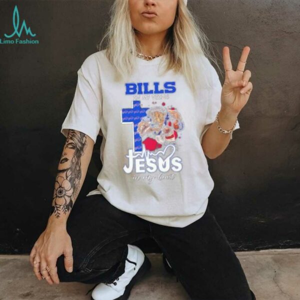 Mascot Buffalo Bills football in my veins Jesus in my heart shirt
