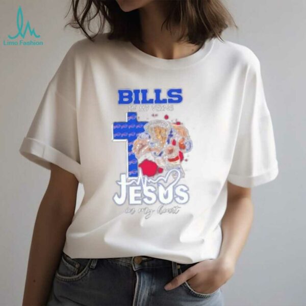 Mascot Buffalo Bills football in my veins Jesus in my heart shirt