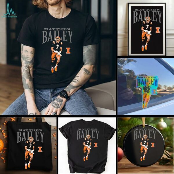 Matthew Bailey Illinois Fighting Illini Cartoon T Shirts