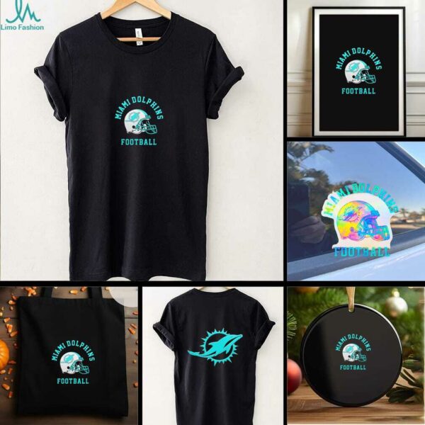 Miami Dolphins Football Helmet Logo 2 sided t shirt