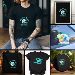 Miami Dolphins Football Helmet Logo 2 sided t shirt