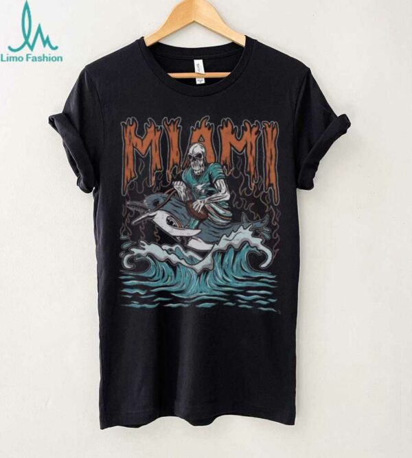 Miami Football Skull Vintage Fan Football Game Day Unisex Shirt