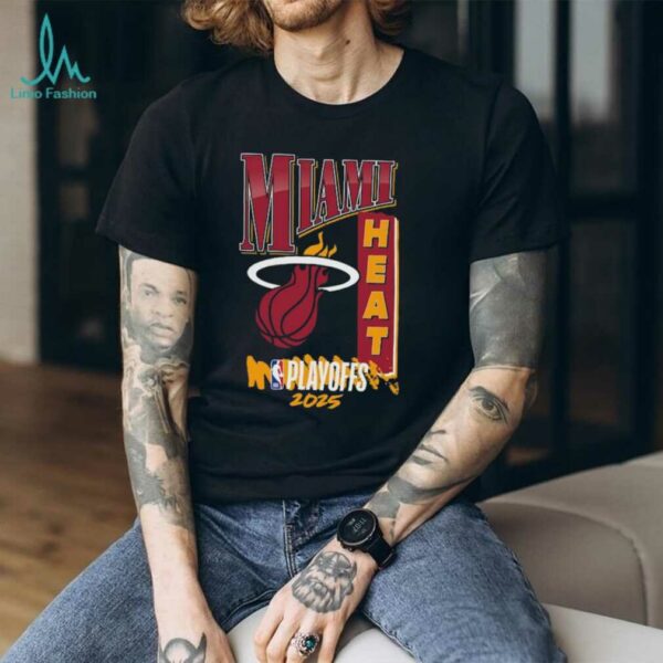 Miami Heat Black 2025 NBA Playoffs Hype T Shirt