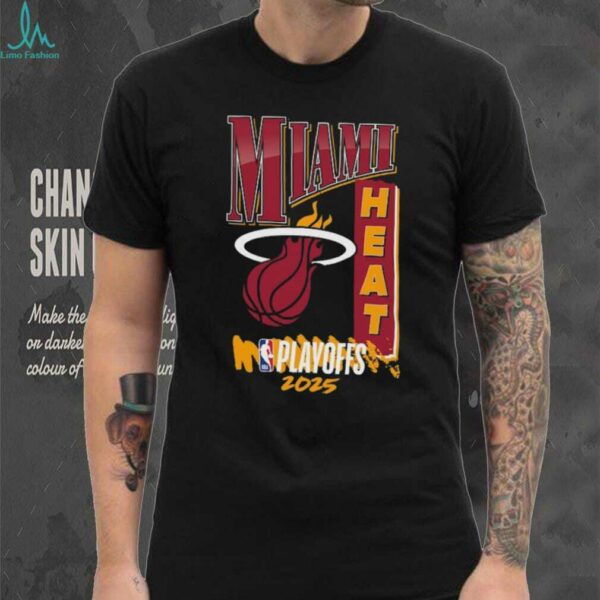 Miami Heat Black 2025 NBA Playoffs Hype T Shirt