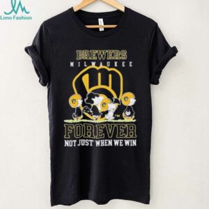 Milwaukee Brewers forever not just when we win Peanuts shirt