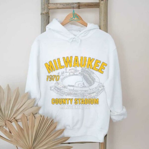 Milwaukee County Stadium 1970 Classic Cut Baseball T Shirt