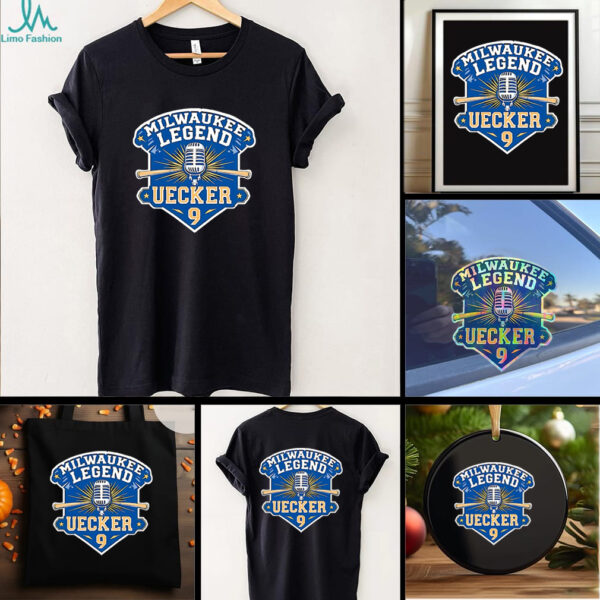 Milwaukee Legend Bob Uecker #9 Mr. baseball logo shirt