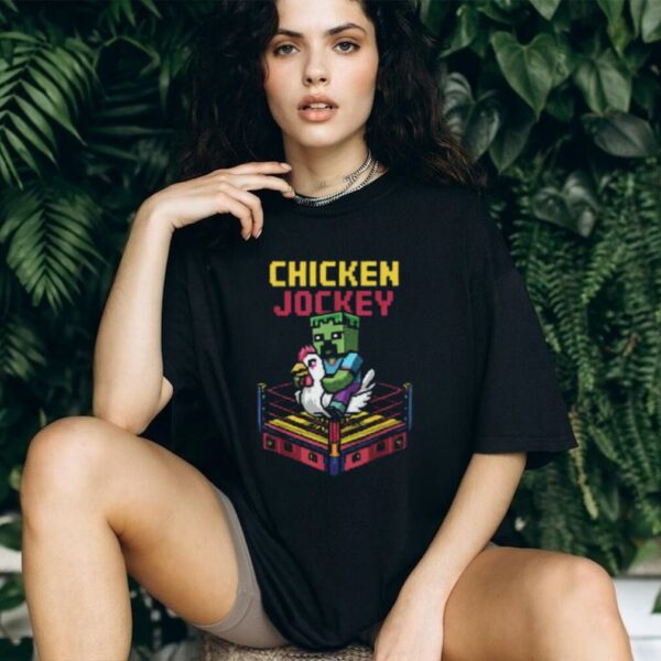 Minecraft Movie Chicken Jockey Meme Shirt